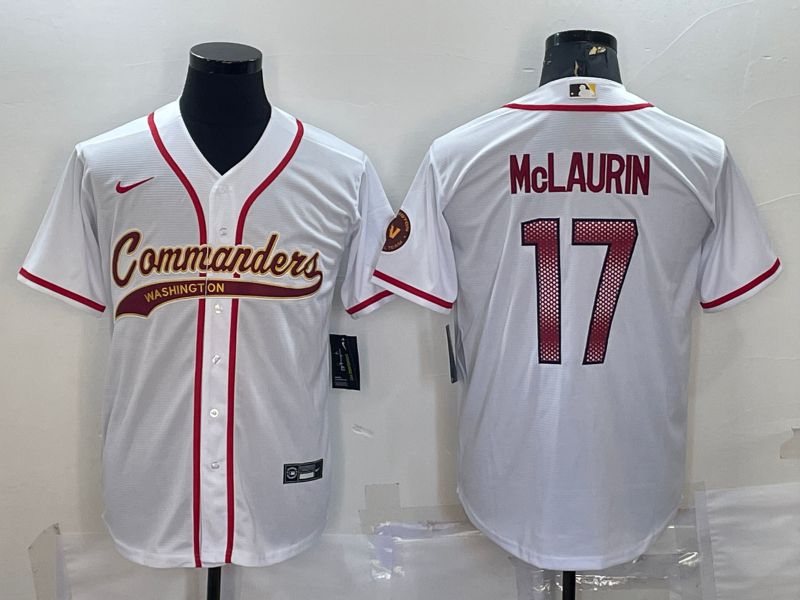 Men Washington Commanders 17 Mclaurin White 2022 Nike Co branded NFL Jerseys